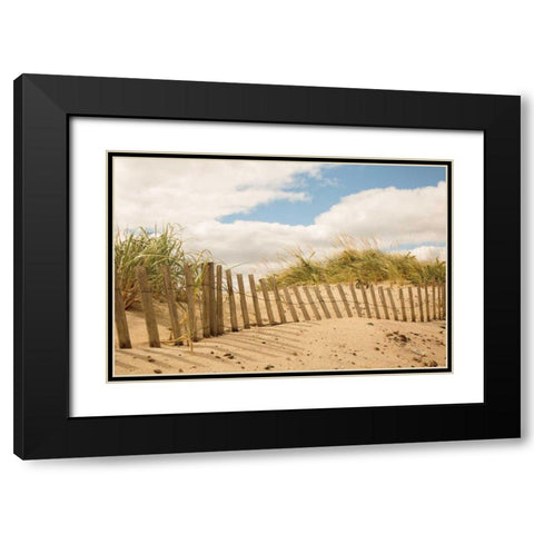 Beach Dunes I Black Modern Wood Framed Art Print with Double Matting by Aledanda
