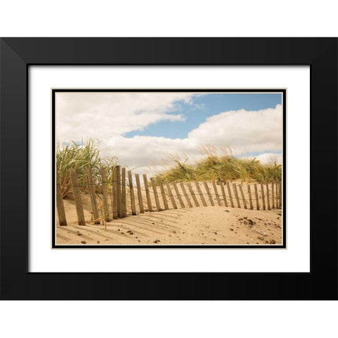 Beach Dunes I Black Modern Wood Framed Art Print with Double Matting by Aledanda