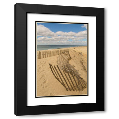 Beach Dunes II Black Modern Wood Framed Art Print with Double Matting by Aledanda