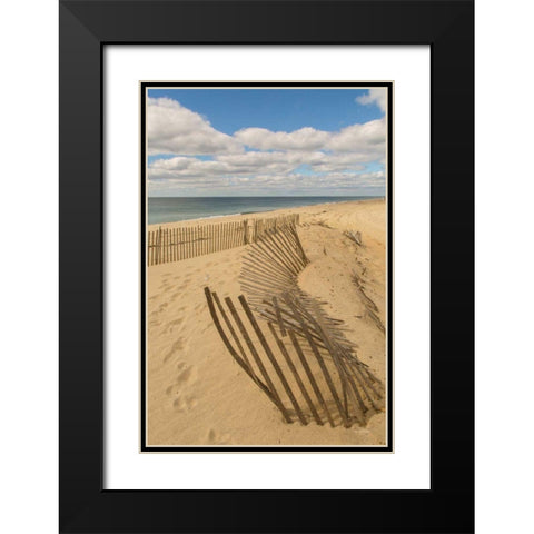 Beach Dunes II Black Modern Wood Framed Art Print with Double Matting by Aledanda