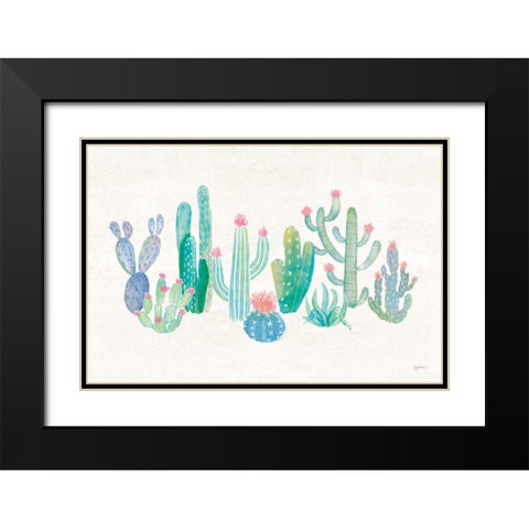 Bohemian Cactus I Black Modern Wood Framed Art Print with Double Matting by Urban, Mary