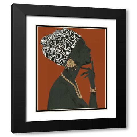Graceful Majesty I Spice Crop Black Modern Wood Framed Art Print with Double Matting by Adams, Emily