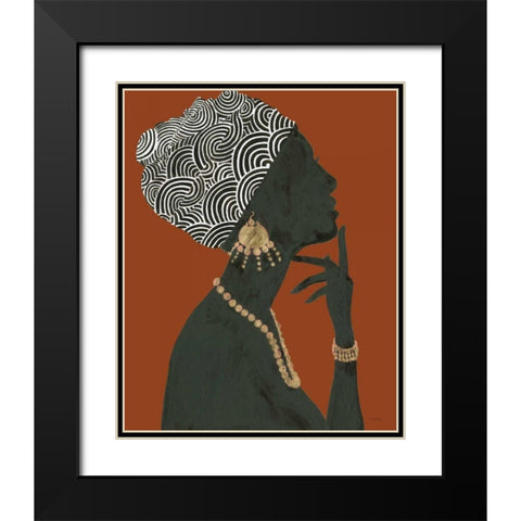 Graceful Majesty I Spice Crop Black Modern Wood Framed Art Print with Double Matting by Adams, Emily