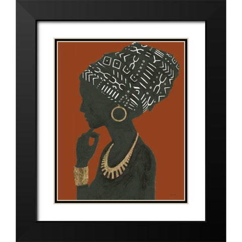 Graceful Majesty II Spice Crop Black Modern Wood Framed Art Print with Double Matting by Adams, Emily