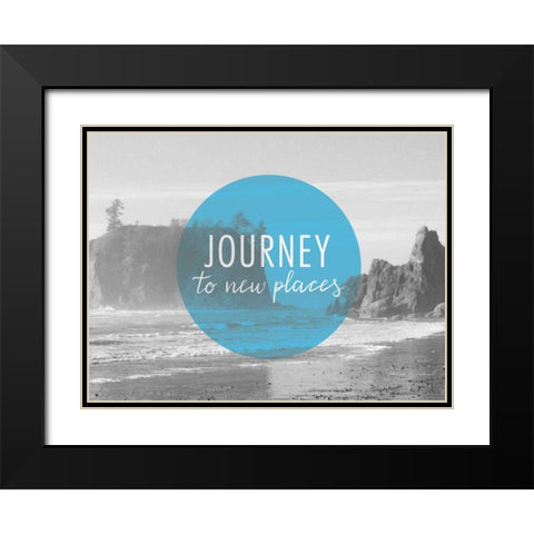 Bold Adventures V v2 Black Modern Wood Framed Art Print with Double Matting by Marshall, Laura
