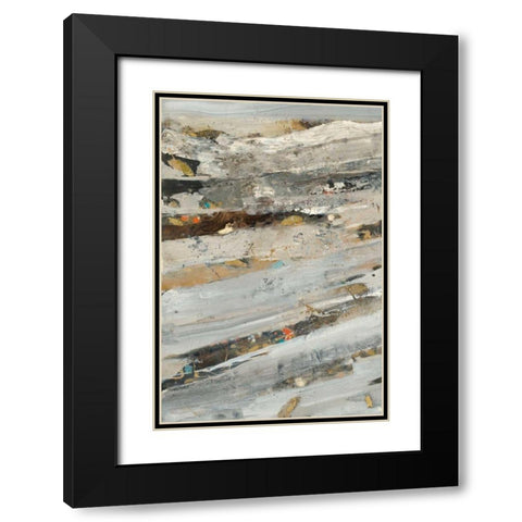 Lots of Layers I Black Modern Wood Framed Art Print with Double Matting by Hristova, Albena