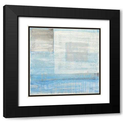 Snowday Black Modern Wood Framed Art Print with Double Matting by Hristova, Albena