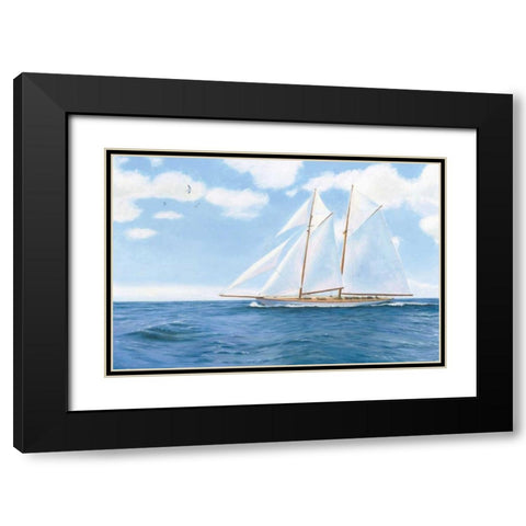 Majestic Sailboat Black Modern Wood Framed Art Print with Double Matting by Wiens, James