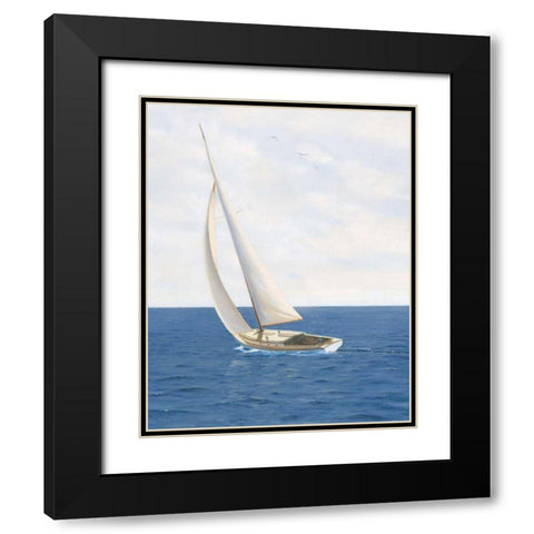 A Day at Sea II Black Modern Wood Framed Art Print with Double Matting by Wiens, James