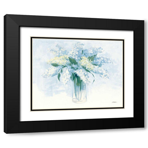 Contemporary Lilac Blue Black Modern Wood Framed Art Print with Double Matting by Rowan, Carol