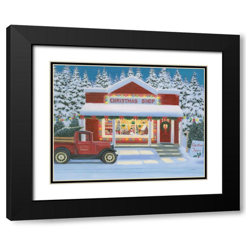 Holiday Moments II Black Modern Wood Framed Art Print with Double Matting by Wiens, James