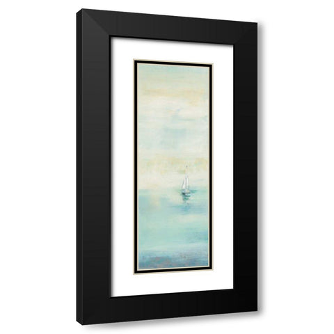 Early Morning Sea I Black Modern Wood Framed Art Print with Double Matting by Vassileva, Silvia