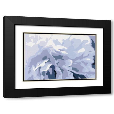 Peony Delight Black Modern Wood Framed Art Print with Double Matting by Hershey, Moira