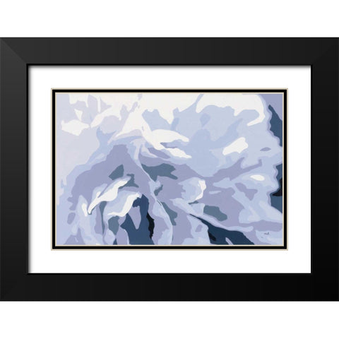 Peony Delight Black Modern Wood Framed Art Print with Double Matting by Hershey, Moira