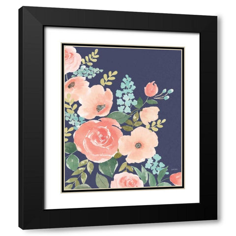 Blooming Delight I Black Modern Wood Framed Art Print with Double Matting by Jackson, Jenaya