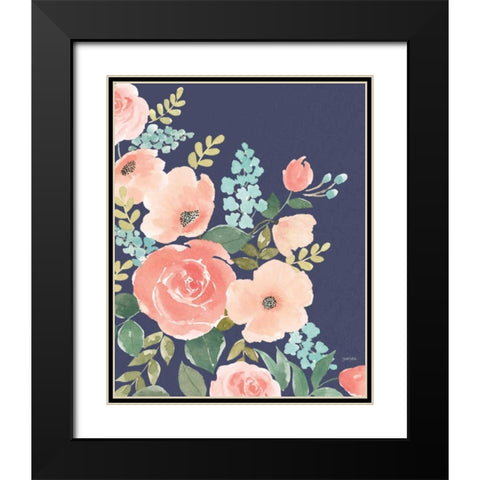 Blooming Delight I Black Modern Wood Framed Art Print with Double Matting by Jackson, Jenaya