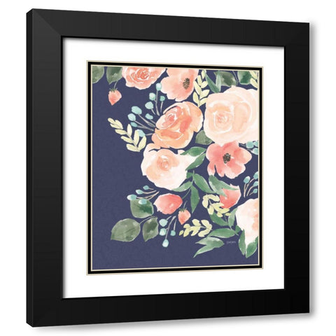 Blooming Delight II Black Modern Wood Framed Art Print with Double Matting by Jackson, Jenaya