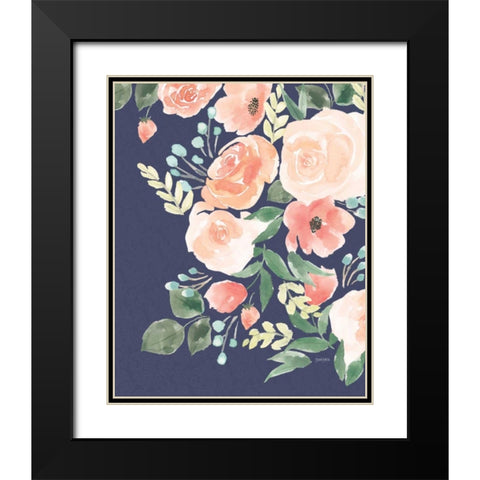 Blooming Delight II Black Modern Wood Framed Art Print with Double Matting by Jackson, Jenaya