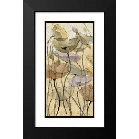 Fluidity II Black Modern Wood Framed Art Print with Double Matting by Novak, Shirley