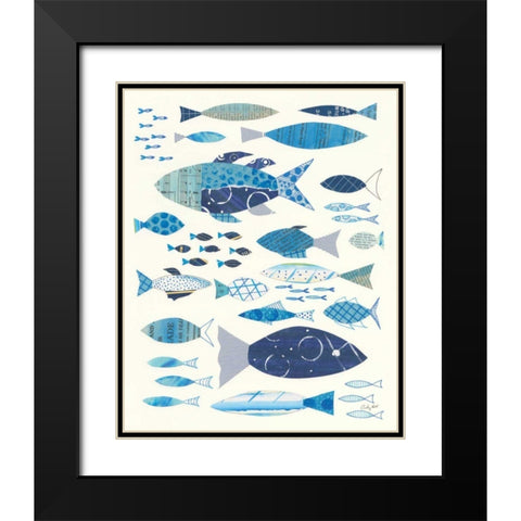 Go With the Flow II Black Modern Wood Framed Art Print with Double Matting by Prahl, Courtney