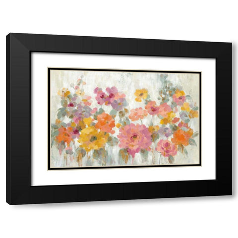 Garden Fun Black Modern Wood Framed Art Print with Double Matting by Vassileva, Silvia