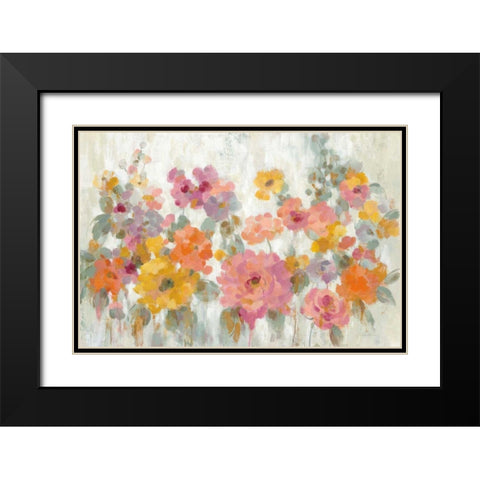 Garden Fun Black Modern Wood Framed Art Print with Double Matting by Vassileva, Silvia