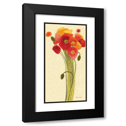 Sizzle III - Wag Black Modern Wood Framed Art Print with Double Matting by Novak, Shirley
