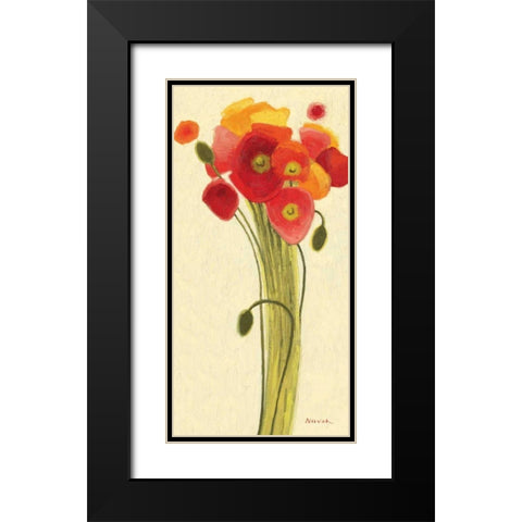Sizzle III - Wag Black Modern Wood Framed Art Print with Double Matting by Novak, Shirley