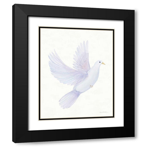 Easter Blessing Dove I Black Modern Wood Framed Art Print with Double Matting by McKenna, Kathleen Parr