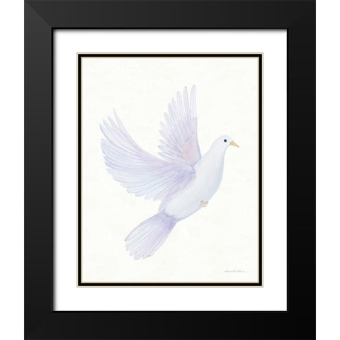 Easter Blessing Dove I Black Modern Wood Framed Art Print with Double Matting by McKenna, Kathleen Parr