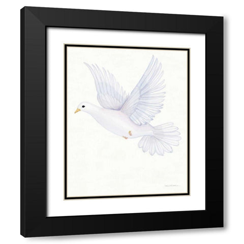 Easter Blessing Dove II Black Modern Wood Framed Art Print with Double Matting by McKenna, Kathleen Parr