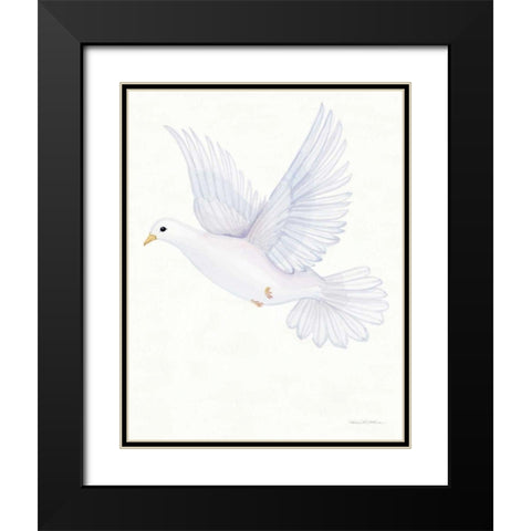 Easter Blessing Dove II Black Modern Wood Framed Art Print with Double Matting by McKenna, Kathleen Parr