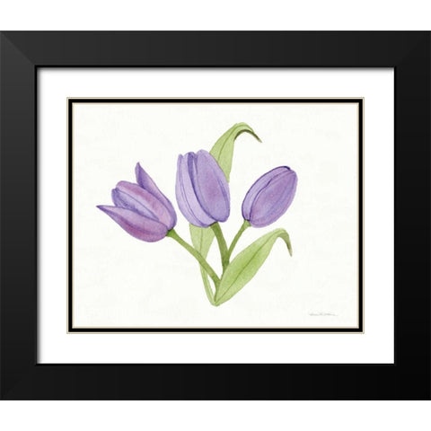 Easter Blessing Flowers II Black Modern Wood Framed Art Print with Double Matting by McKenna, Kathleen Parr