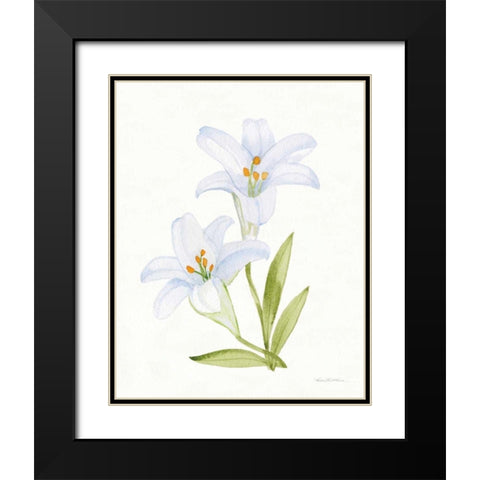 Easter Blessing Flowers IV Black Modern Wood Framed Art Print with Double Matting by McKenna, Kathleen Parr