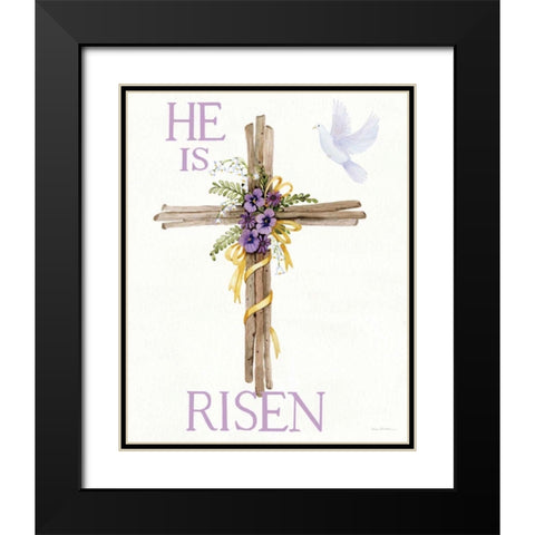 Easter Blessing Saying III with Cross Black Modern Wood Framed Art Print with Double Matting by McKenna, Kathleen Parr