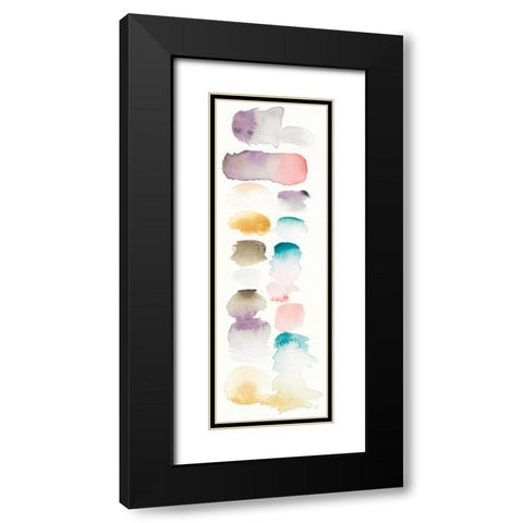 Watercolor Swatch Panel I - Lavender Black Modern Wood Framed Art Print with Double Matting by DeNeige, Elyse