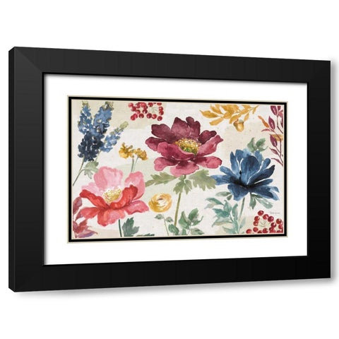 Watercolor Fall I Black Modern Wood Framed Art Print with Double Matting by Grove, Beth
