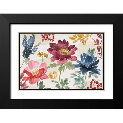 Watercolor Fall I Black Modern Wood Framed Art Print with Double Matting by Grove, Beth