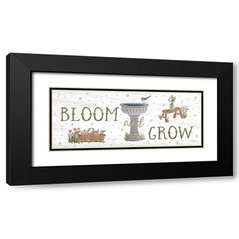 Blooming Garden VIII Black Modern Wood Framed Art Print with Double Matting by Marshall, Laura