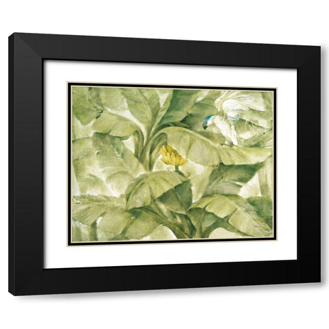 Tropical Canopy II Green Black Modern Wood Framed Art Print with Double Matting by Hristova, Albena