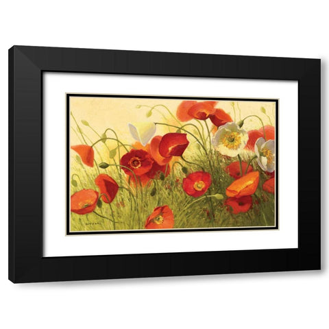 Havin a Heat Wave - Wag Black Modern Wood Framed Art Print with Double Matting by Novak, Shirley