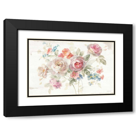 Cottage Garden I Black Modern Wood Framed Art Print with Double Matting by Nai, Danhui