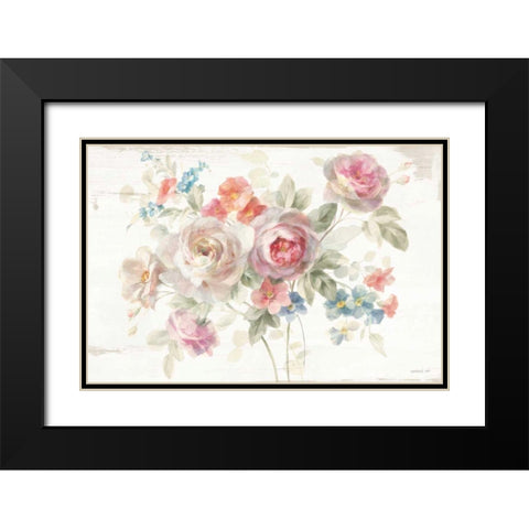 Cottage Garden I Black Modern Wood Framed Art Print with Double Matting by Nai, Danhui