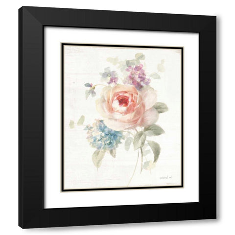 Cottage Garden III Black Modern Wood Framed Art Print with Double Matting by Nai, Danhui