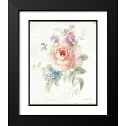 Cottage Garden III Black Modern Wood Framed Art Print with Double Matting by Nai, Danhui