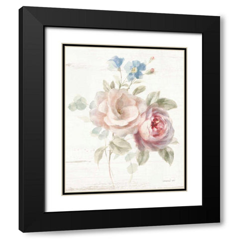 Cottage Garden IV Black Modern Wood Framed Art Print with Double Matting by Nai, Danhui