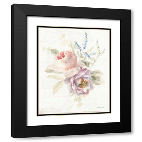 Cottage Garden V Black Modern Wood Framed Art Print with Double Matting by Nai, Danhui