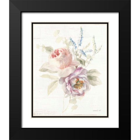 Cottage Garden V Black Modern Wood Framed Art Print with Double Matting by Nai, Danhui