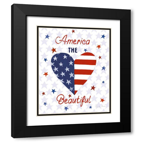 America The Beautiful II Black Modern Wood Framed Art Print with Double Matting by Zaman, Farida