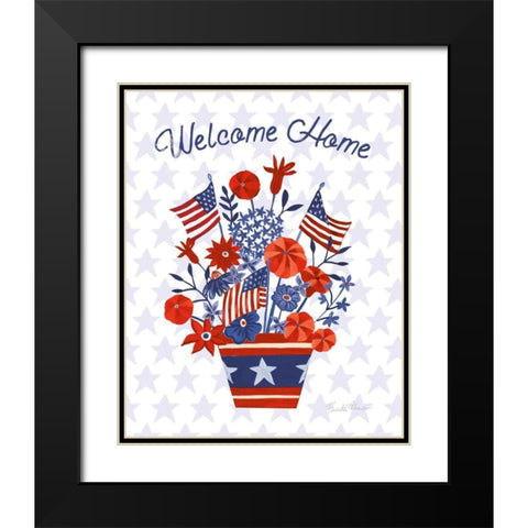 America The Beautiful III Black Modern Wood Framed Art Print with Double Matting by Zaman, Farida